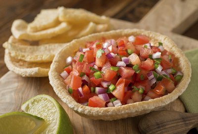 Traditional salsa in bowl.