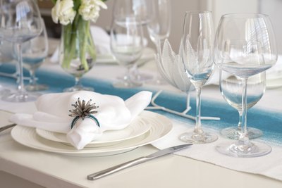 Table setting at country club