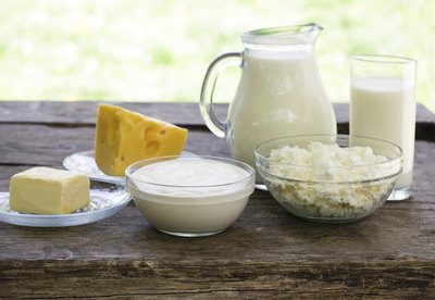An assortment of dairy products