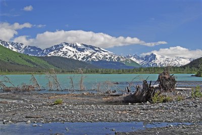 Kenai lake in Alaska summer