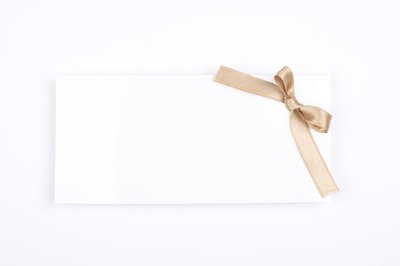Invitation with a bow.