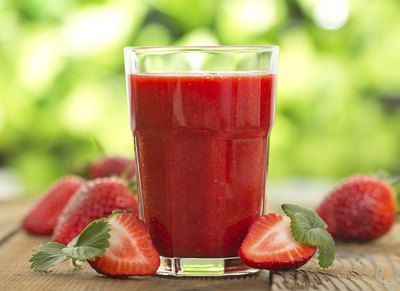 Fresh strawberry smoothie