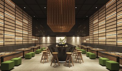 Interior of a Japanese restaurant