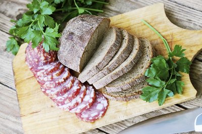 Simple charcuterie assortment.