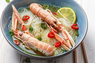 cooked shell fish in thai soup