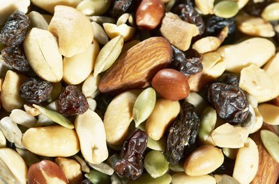 Assortment of trail mix.