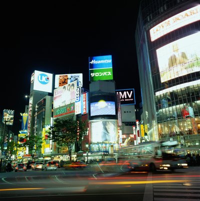 Japan, Tokyo, Shibuya District at night