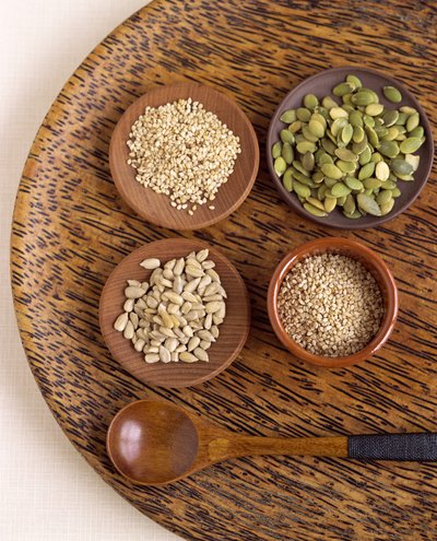 Seeds in bowls