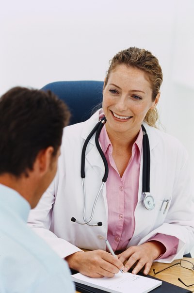 Doctor with patient