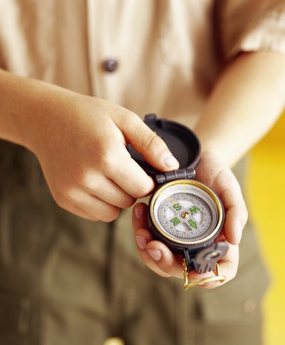Boy with compass