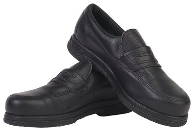 Loafers fit a penny inside a top flap.