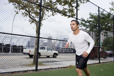 Man jogging outside.