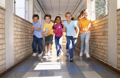 Children running.