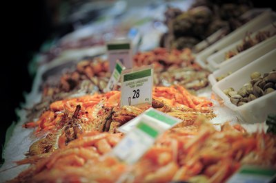 Fresh fish market display