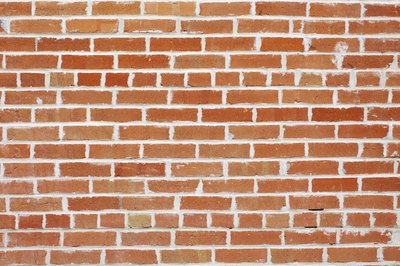 Red brick with white grout