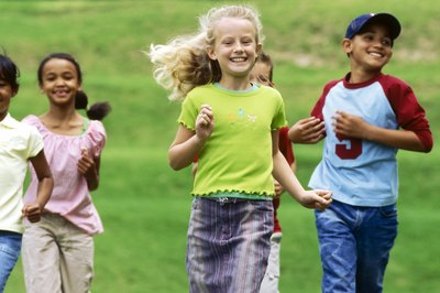 Children running