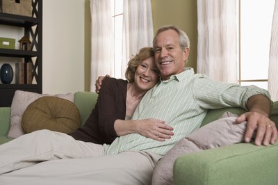 Sitting on cushions