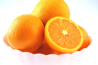 A bowl of calcium rich oranges.
