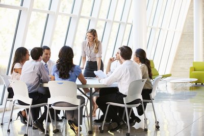 business having a team meeting
