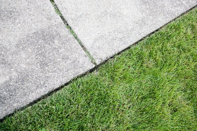 A wheel edger clips overhanging grass and trims thin areas of overhanging plants.