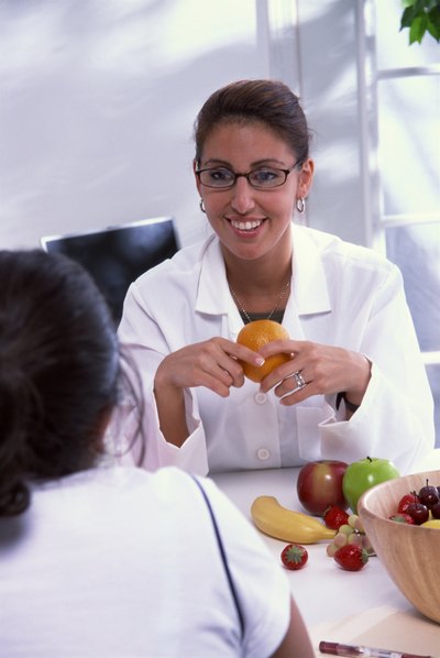 Dietitian smiling at patient