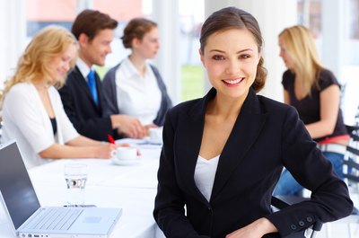 woman in meeting at workplace