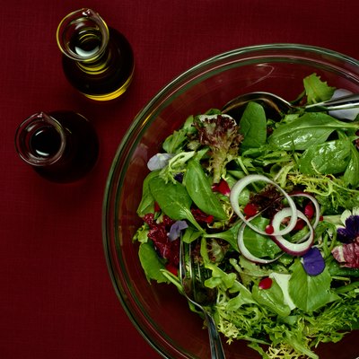 Balsamic, olive oil and salad