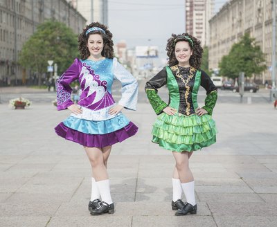 Irish step dancers.