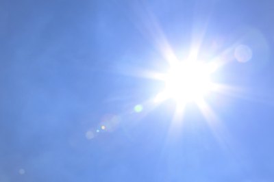 Sun in blue sky