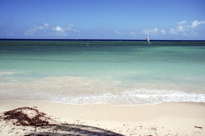 White sand beach in Jamaica