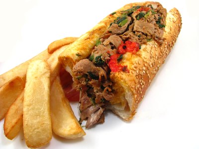 Cheesesteak sandwich.