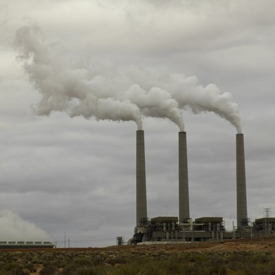 Smoke coming from factory