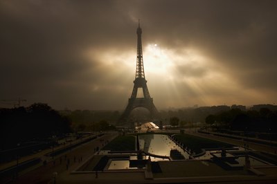 Evening sky over Paris