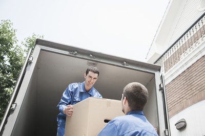 Workers loading boxes