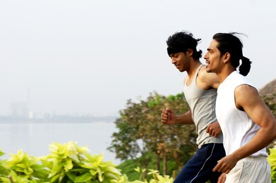 two men jogging