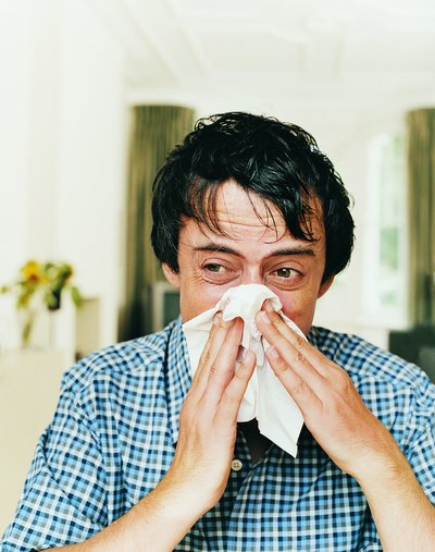 Man suffering from sinusitis