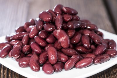 Plate of kidney beans.