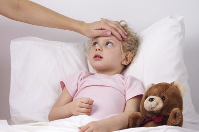 Yound children with a cold may often run a fever as well.