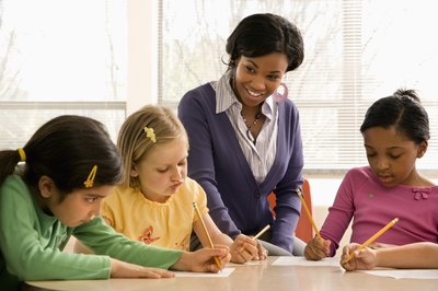 teacher with European students