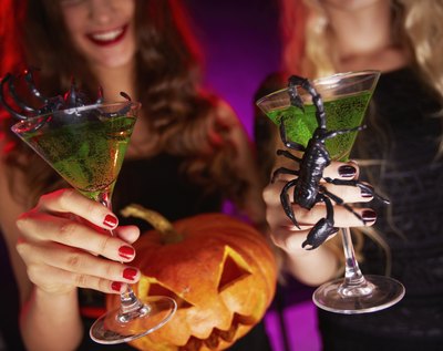 Women at Halloween party