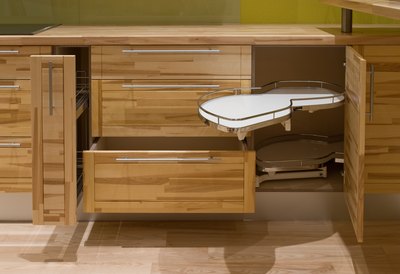 Kitchen cabinets made of ash wood
