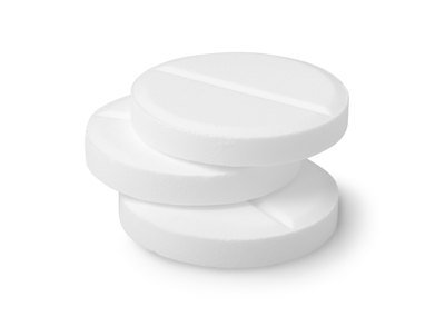 Aspirin tablets can help relieve pain.