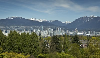 Downtown skyline view of Vancouver, B.C.