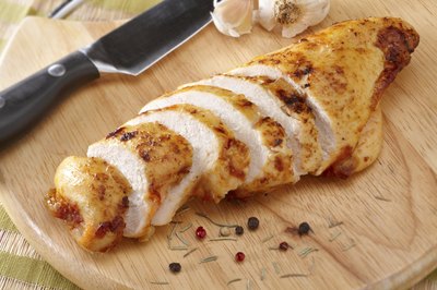 Sliced chicken breast.