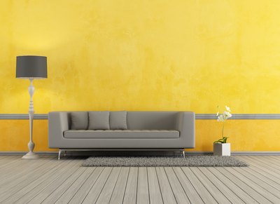 Yellow will brighten up a gray room.