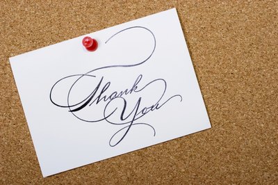 A simple thank you card