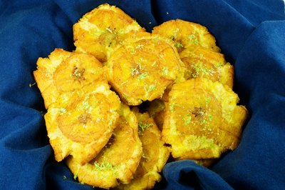 Fried plantain chips.