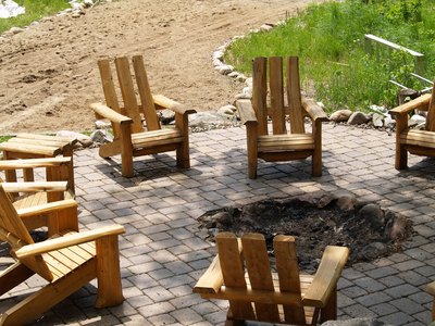Fire pit at a vacation home in Minnesota