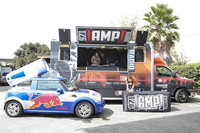 Red Bull and Amp energy drink vehicles