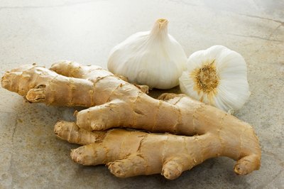 Ginger can be added to a juice blend.
